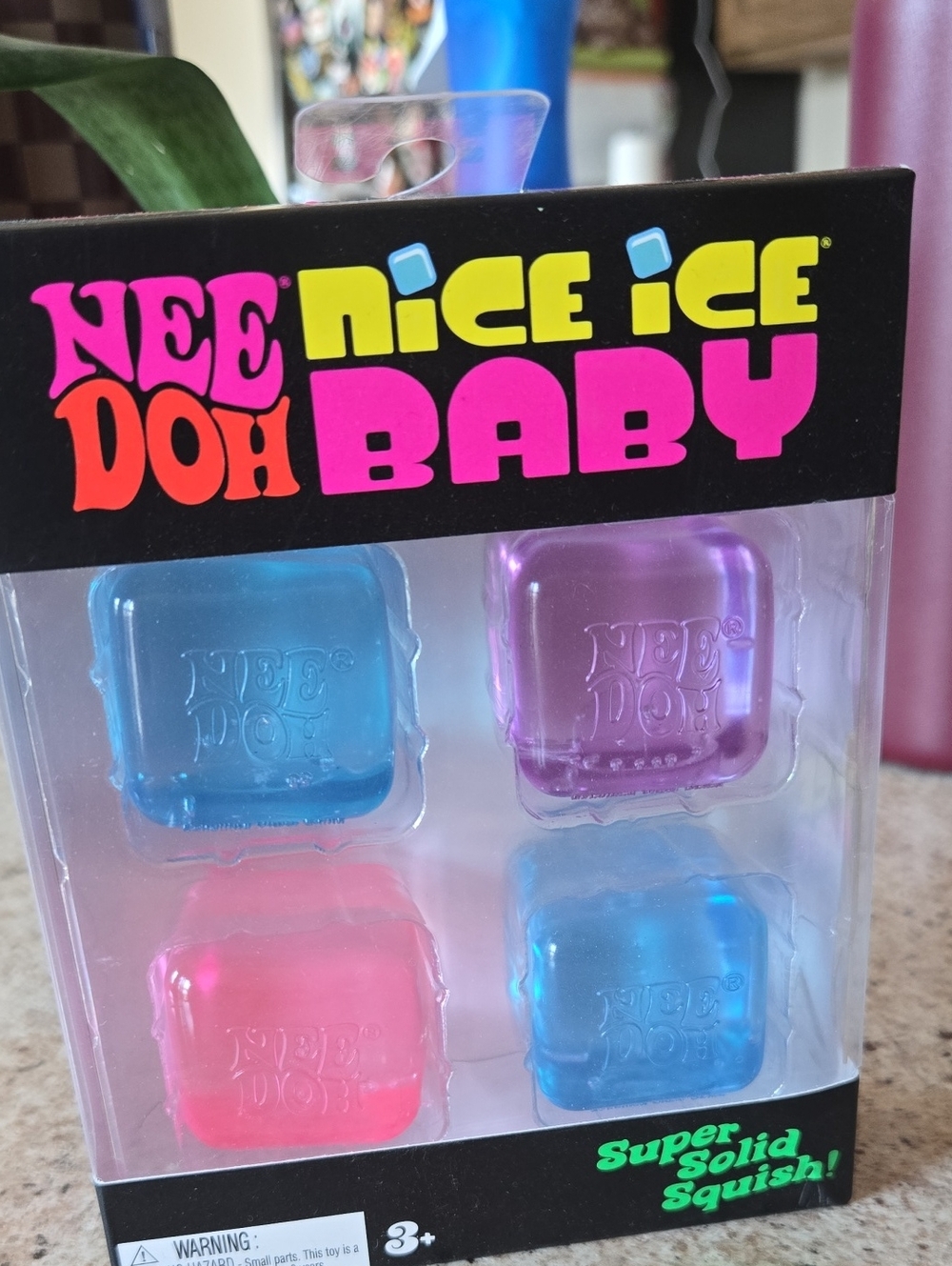 NeeDoh Nice Ice Baby Super Solid Squish - Pink, Blue, Purple